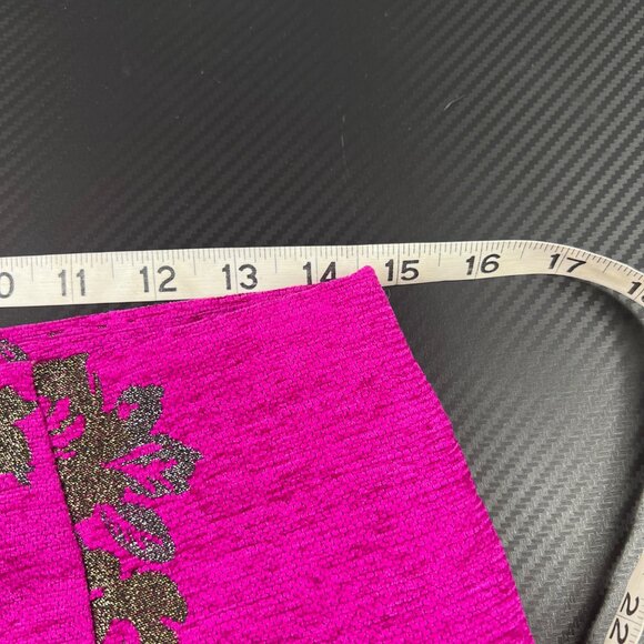 Free People Womens Movin On Embroidered Metallic Mini Skirt Fuchsia Size 4 - Picture 6 of 10
